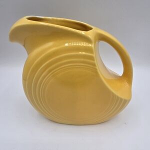 Vintage Fiesta Yellow 30 Ounce Juice Disc Pitcher